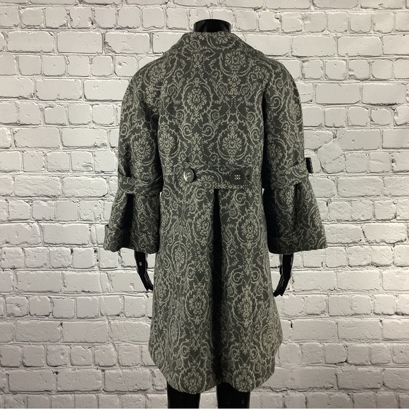 1950’s Style Vintage Grey Floral Embroidered Coat - Picture 5 of 8